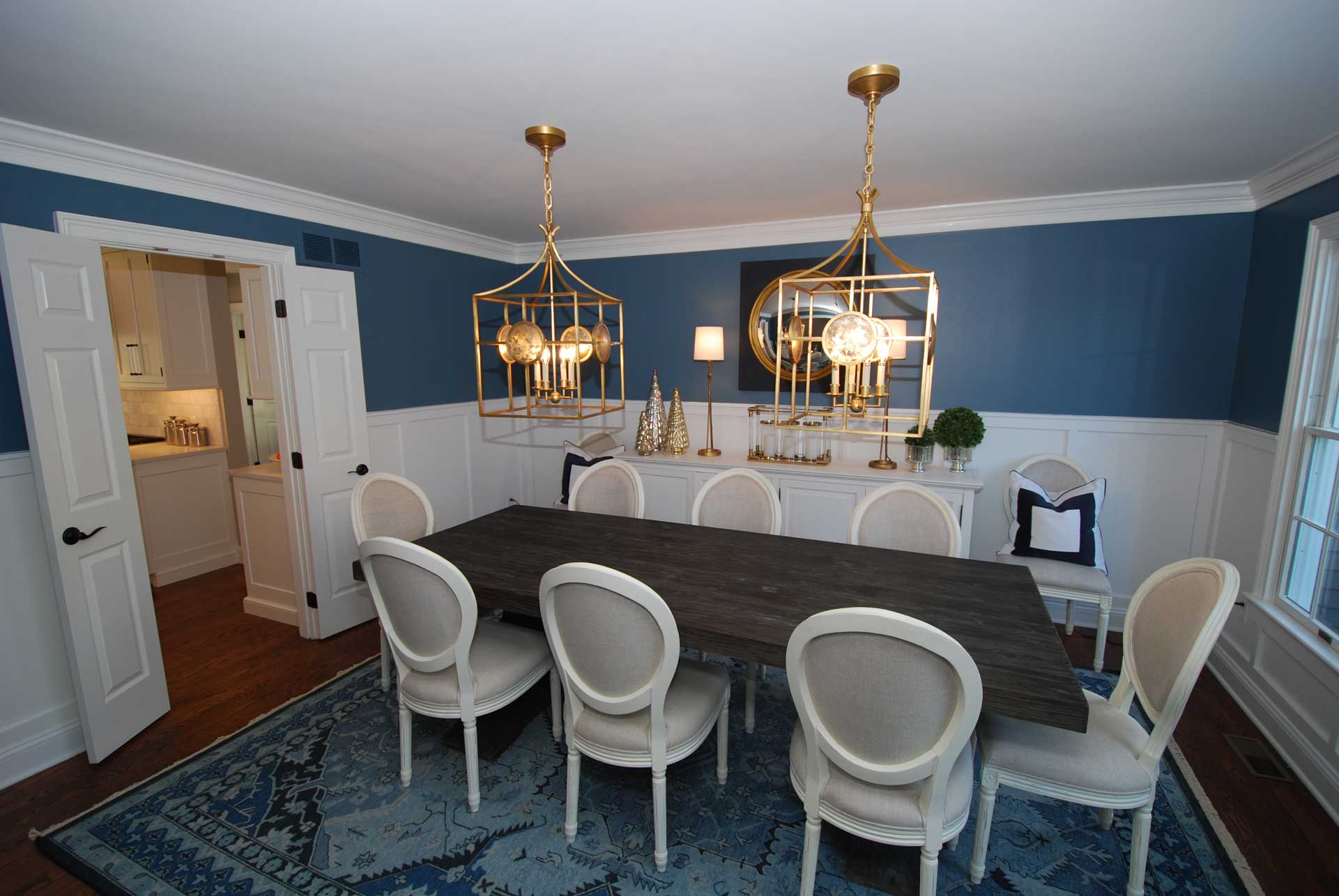 Our Moorestown NJ home remodeling team transformed this dining room into an elegant eating space